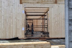 Case in legno fase di installazione